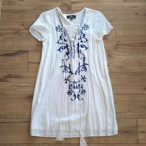 White Embroidered Dress